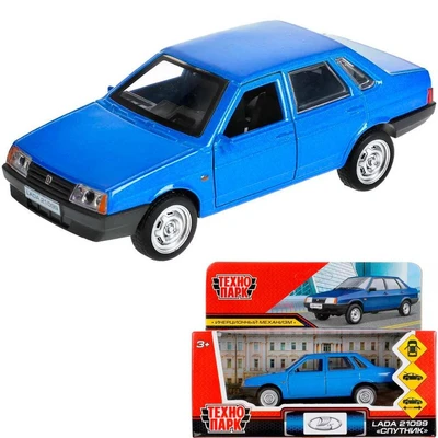 Модель 21099-12-BU LADA-21099 Спутник синий Технопарк в коробке 340-786