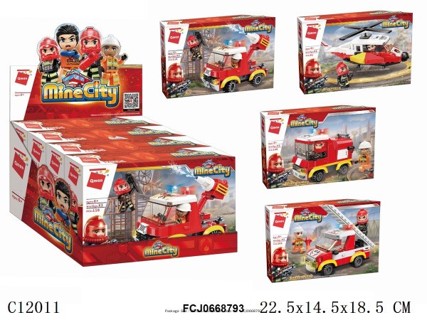 Конструктор 12011 QMAN Пожарная техника в кор. 624-296