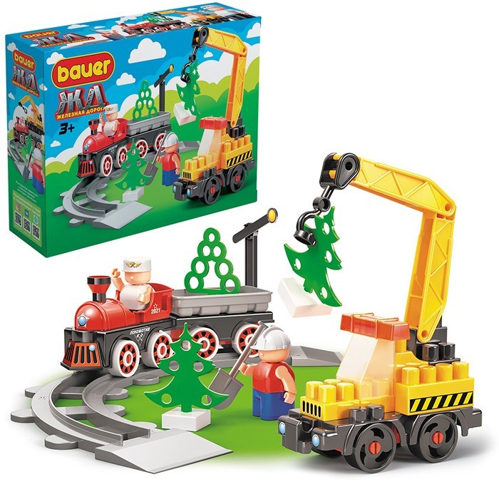 Конструктор Bauer 924 Железная дорога. Строительство ЖД с Блокменом 623-670