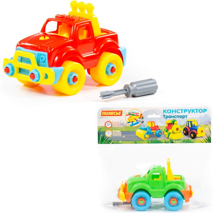 Конструктор-транспорт Джип 22 эл. в пак 78216 П-Е /12/ 524-243