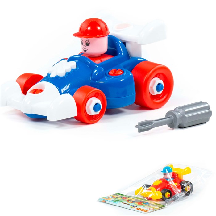 Конструктор-транспорт Автомобиль гоночный 22эл. в пак 77127 П-Е /16/ 524-230