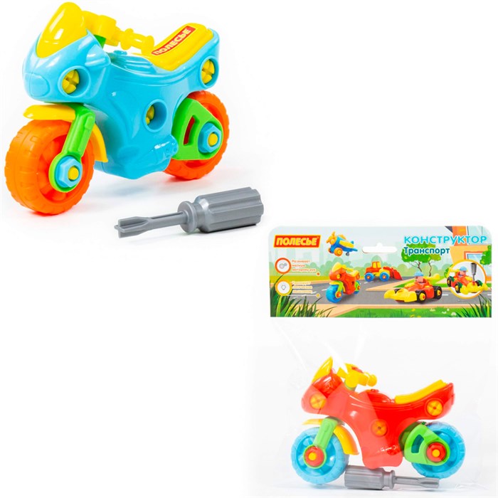 Конструктор-транспорт Мотоцикл 25 эл. в пак 78209 П-Е /20/ 524-199