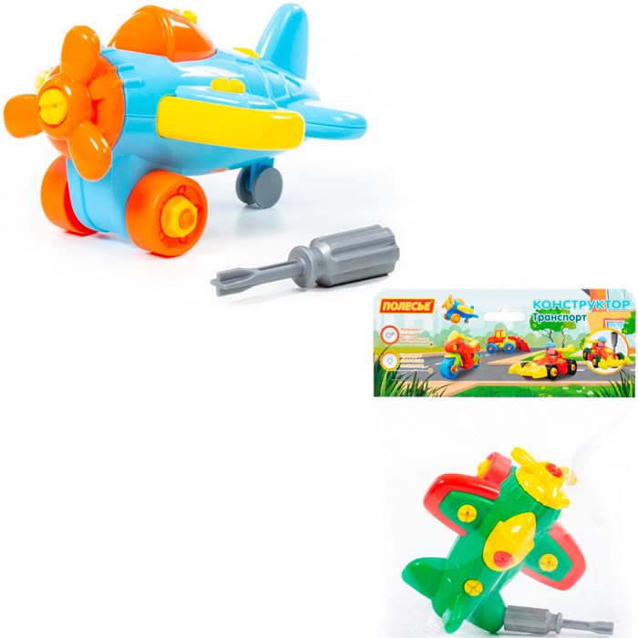 Конструктор-транспорт Самолет 19эл. в пак 77110 П-Е /11/ 524-186