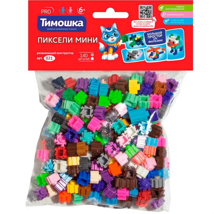 Конструктор «Пиксели мини» 140 деталей ТМ "ТИМОШКА" 021 723-046