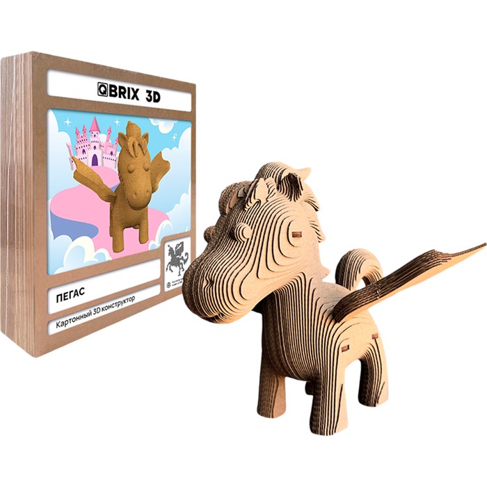 Конструктор Картонный 3D QBRIX Пегас 20068 625-505