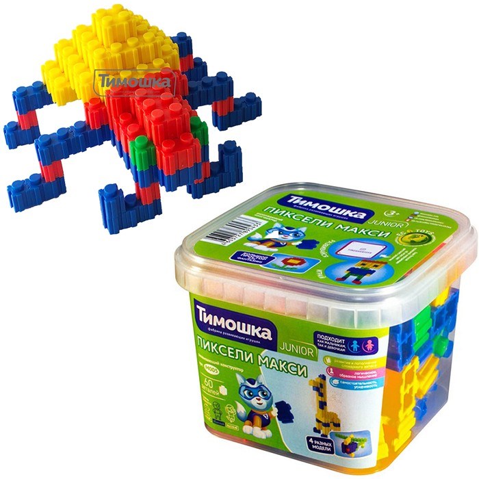 Конструктор Пиксели макси 60 деталей ТМ "ТИМОШКА" 525-398