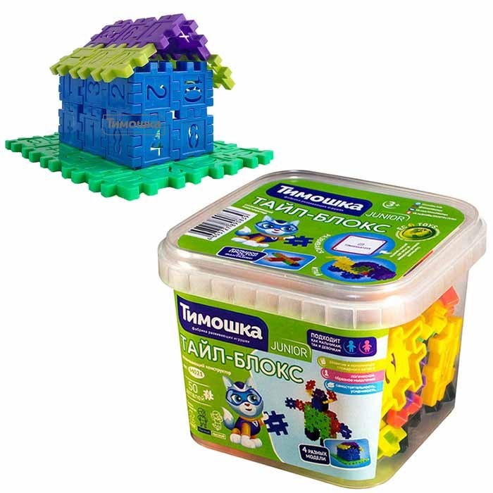 Конструктор Тайл - Блокс mini 50 деталей ТМ "ТИМОШКА" 525-234