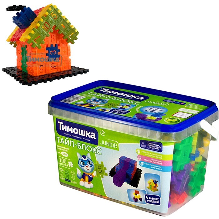 Конструктор Тайл - Блокс mini 100 деталей ТМ "ТИМОШКА" 525-229