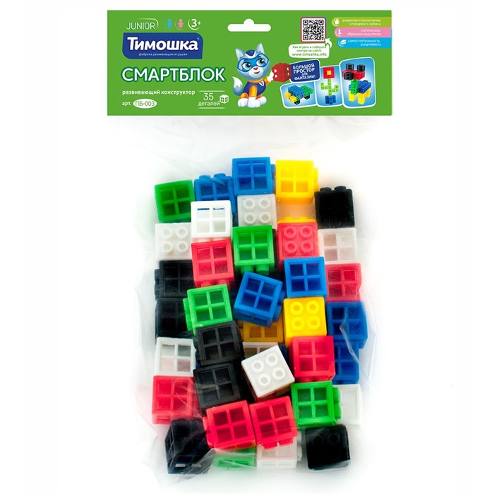 Конструктор  «Смарт-Блок»35 деталей ТМ "ТИМОШКА" ПБ-003 623-792