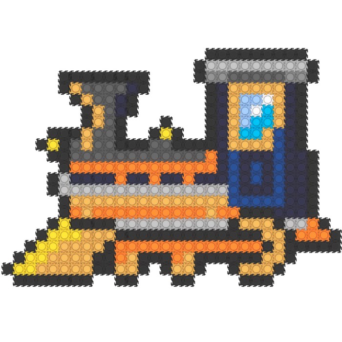 Конструктор Гекко Паровоз 518 дет. G-38006 625-637