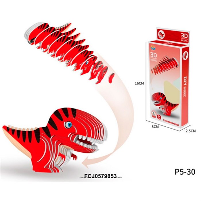 Конструктор картон. P5-30 Динозавр в коробке 625-732