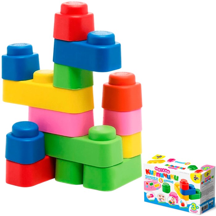 Конструктор мягкий Кирпичики 6 дет. 01581 325-486