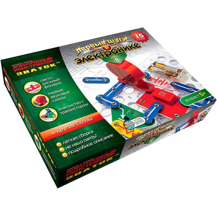 Электронный конструктор ЗНАТОК 15 схем 15B-Znat /20/ 225-811