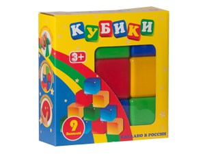 Набор кубиков 9 шт /Новокузнецк/ 225-155