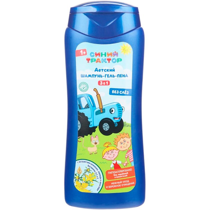 Шампунь гель пена СИНИЙ ТРАКТОР экс ромаш, лаван и алоэ Вера,250мл Заботливая мама 112273-STR 695-863