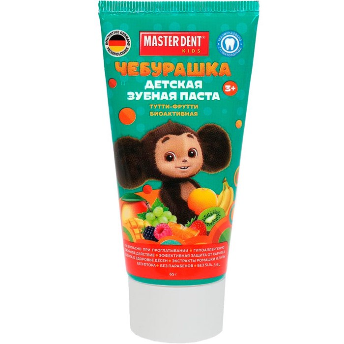Зубная паста Чебурашка тутти-фрутти, 65 г MASTER DENT 121860-CHB 695-823