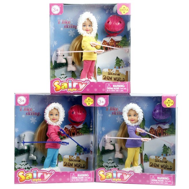 Кукла 8310 Малышка на лыжах Defa Lucy в коробке 608-282