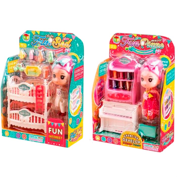 Кукла малышка 5655/2077443 с аксесс в кор. оптом 615-358