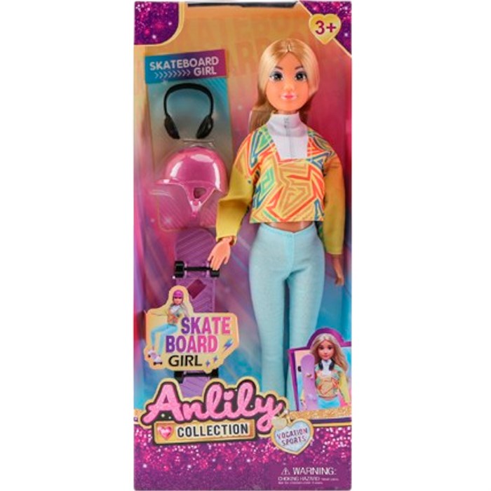 Кукла 616195 Скейтбордистка в кор. оптом 908-278