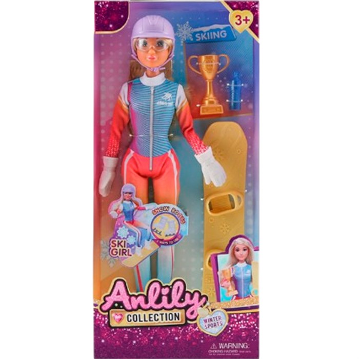 Кукла 616186 Сноубордистка в кор. оптом 908-277