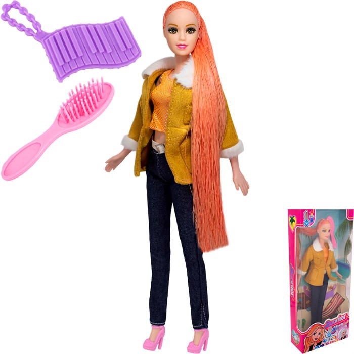 Кукла JJ9905-W2 волосы меняют цвет в кор. оптом 307-998