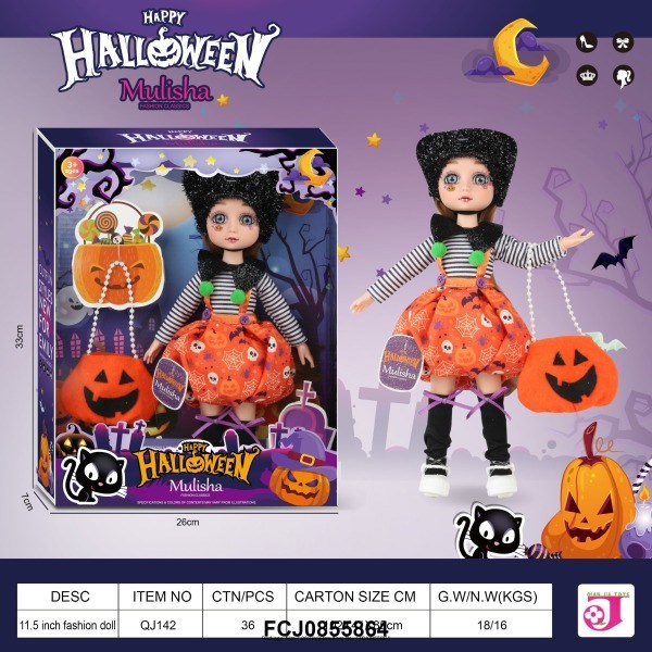 Кукла QJ142 Хэллоуин в кор. оптом 108-937