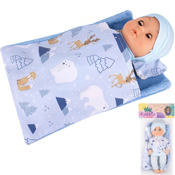 Пупс Miss Kapriz MK2430J-K1 30 см с конвертом и подушечкой в пак. 307-989