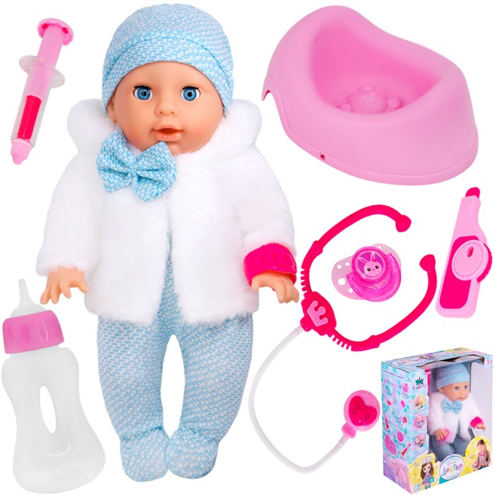 Пупс Miss Kapriz MK2435C-5 интерактивный с набором доктора, в кор. 307-947