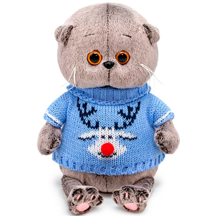 Басик BABY в свитере с оленем BB-130 789-020