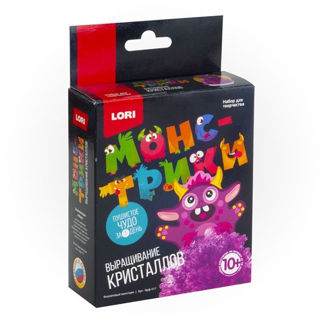 Набор для творчества Выращивание кристаллов.Монстрики.Фиолетовый монстрик Крф-017 Lori 677-498