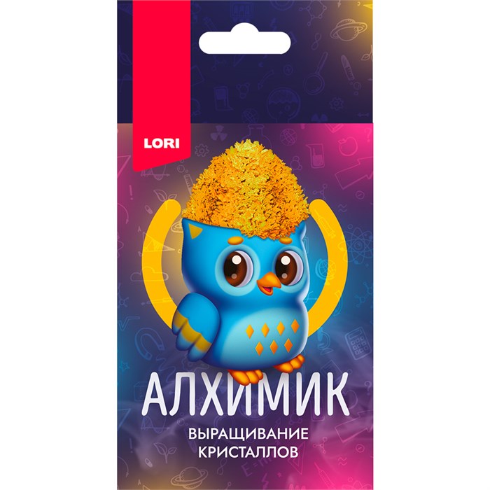 Набор для творчества Алхимик. Выращивание кристаллов. Животные. Голубая сова Крп-018 Lori 983-568