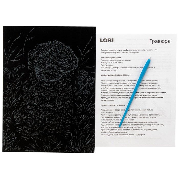 Набор для творчества Скретчинг 18*24 см Животные "Мальтипу" Гр-741 978-429