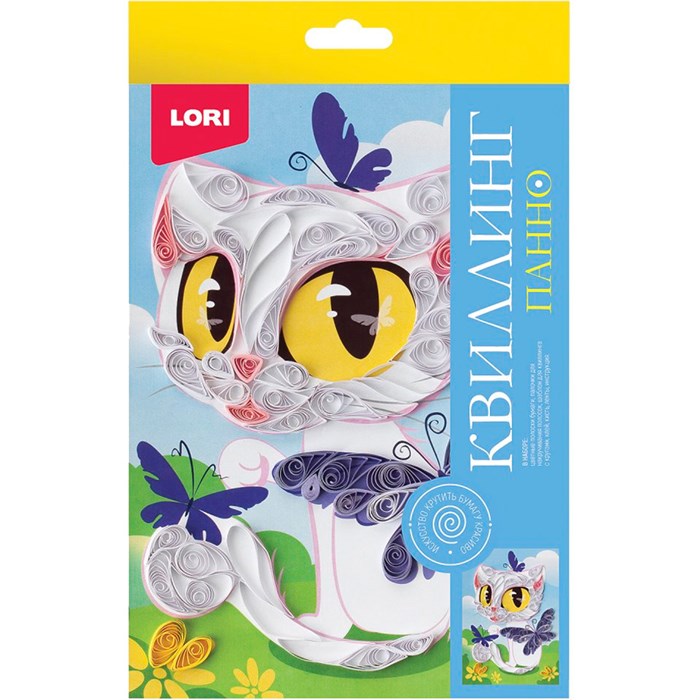 Набор для творчества Квиллинг Панно Кошечка Квл-039 Lori 983-230