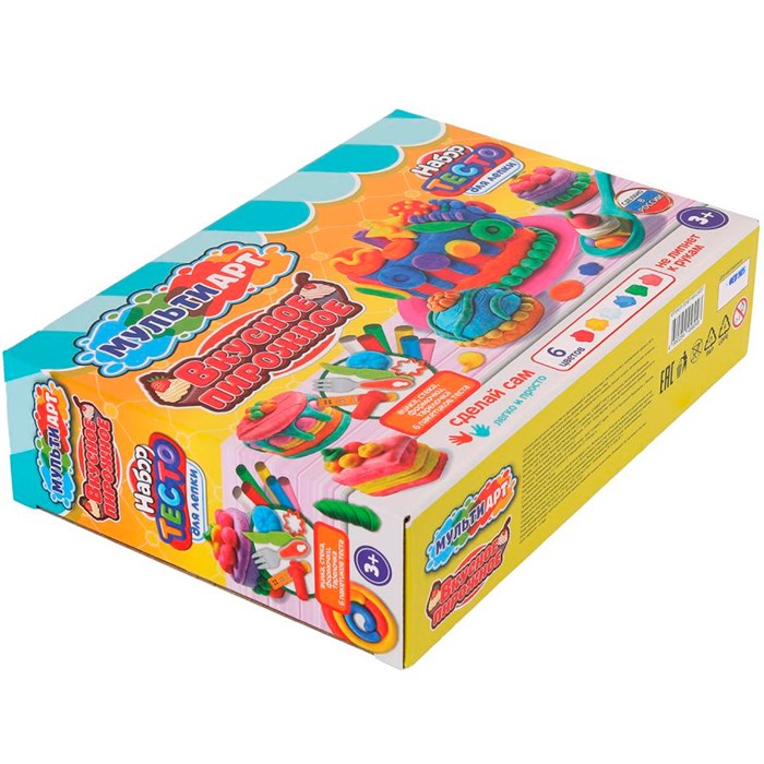 Набор для творчества Тесто для лепки Вкусное пирожное 24 см MultiArt PDSET-MA120037 993-498