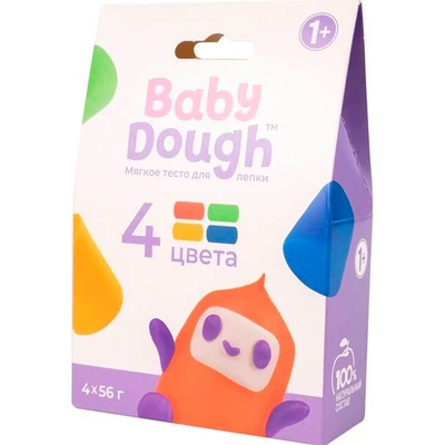 Набор для творчества Тесто для лепки в коробке 4 цвета №2 BABY DOUGH BD036 988-167