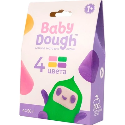 Набор для творчества Тесто для лепки в коробке 4 цвета №3 BABY DOUGH BD037 988-168