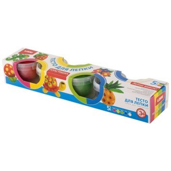Набор для творчества Тесто для лепки №12 5 цв. Тдл-015 Lori 176-165