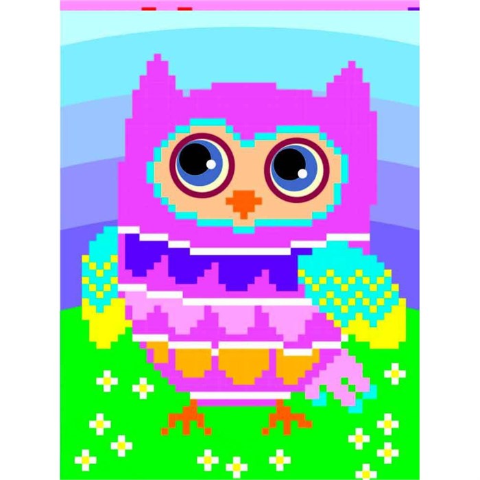 Набор для творчества Алмазная мозаика Сова 20*15см частичная выкладка 90784 988-862