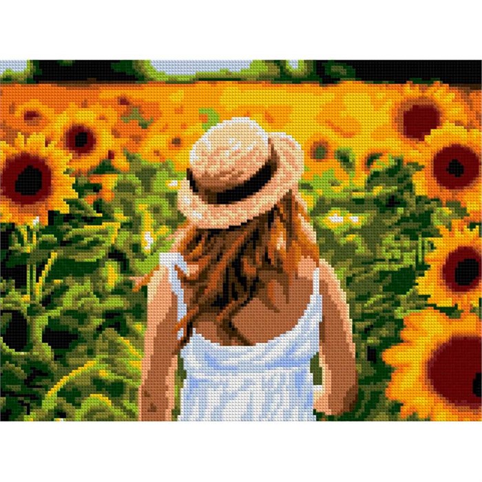 Набор для творчества Алмазная мозаика 30*40 см полное заполнение Подсолнухи Ам-102 LORI 983-318