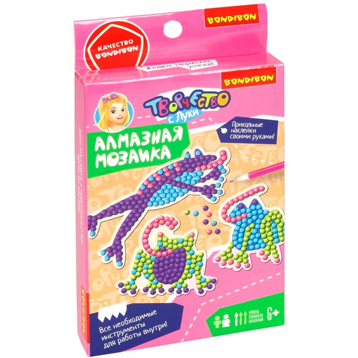 Набор для творчества Алмазная мозаика  Наклейки ЛЯГУШКИ ВВ5622 987-950