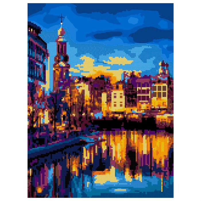 Набор для творчества Алмазная мозаика Канал в Амстердаме 30*40 см частичное заполнение Ам-011 LORI 987-323