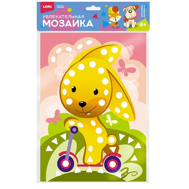 Набор для творчества Увлекательная мозаика (набор большой) "Зайчик на самокате" Км-016 777-131