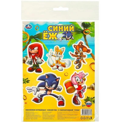 Наклейки Умка 4650250585770 бумажные, а5, Синий еж 983-119