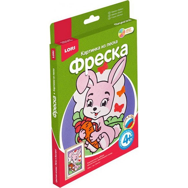 Набор для творчества Фреска Картина из песка Зайка Пз/Ф-001 Lori 476-808