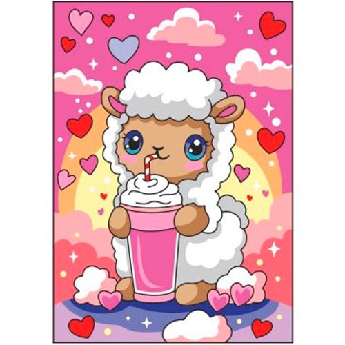 Набор для творчества Картина по номерам для малышей 20х30 Милая овечка Ркн-131 Lori 995-283