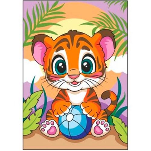 Набор для творчества Картина по номерам для малышей 20х30 Тигрёнок Ркн-132 Lori 995-284