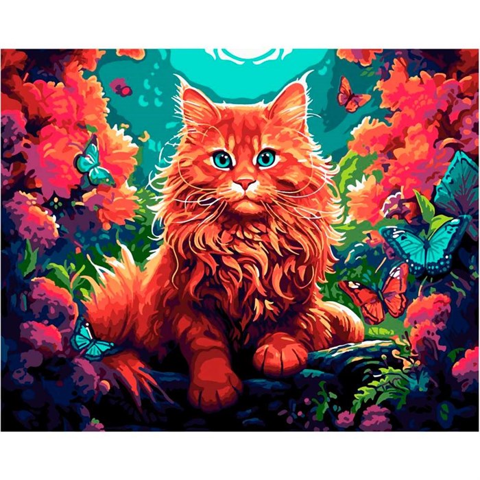 Набор Для Творчества Картина по номерам холст на подрамнике 40*50см Фантастический кот Рх-181 Lori 983-509