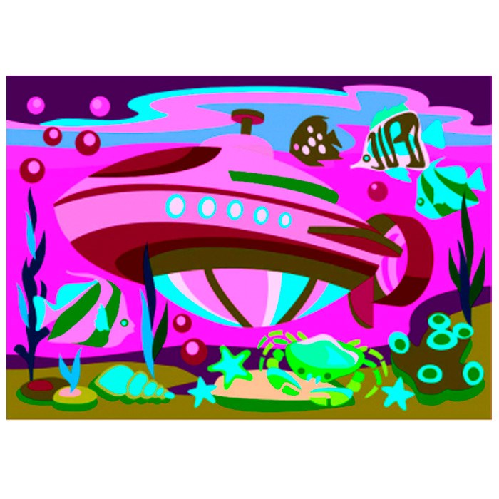 Набор для творчества Картина по номерам для малышей "Подводная лодка" Ркн-103 Lori 996-345