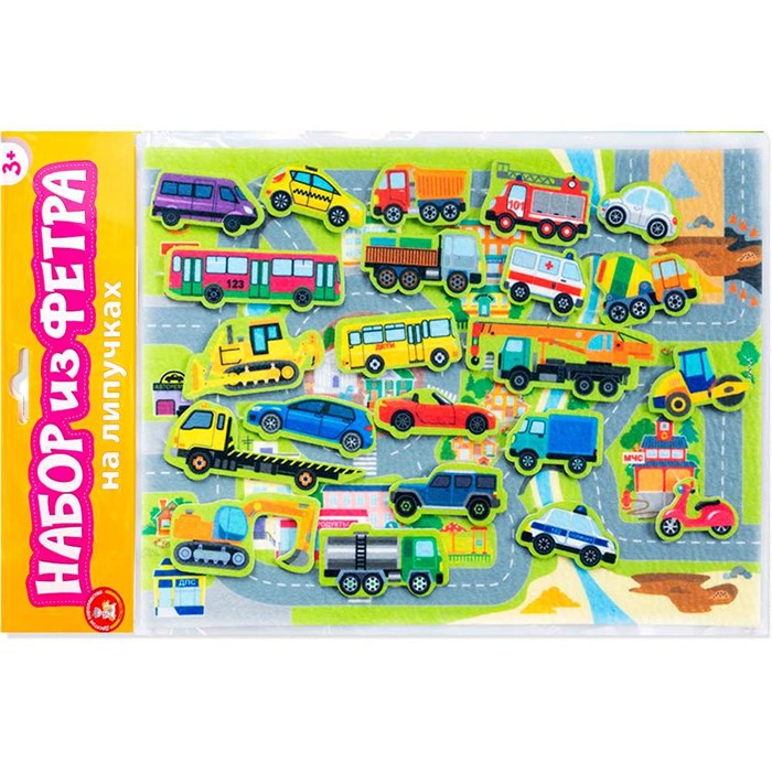 Набор для творчества Набор из фетра на липучках Город. Транспорт 05373 983-678