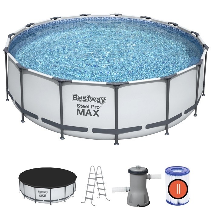 Бассейн каркасный круглый 56438    457 х 122 см с набором 175-023